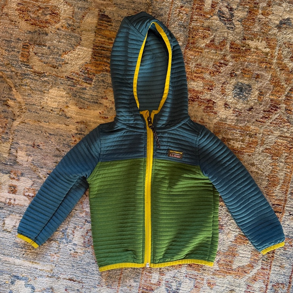 L.L. Bean Blue and Green Striped Fabric